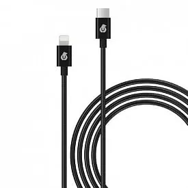 Зарядный провод uBear Force Metal USB-C - Lightning, черный